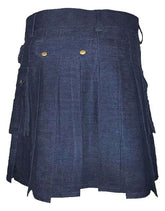 BLUE DENIM UTILITY KILT FOR WOMEN - Scottish Kilt Jacket™ USA-UK